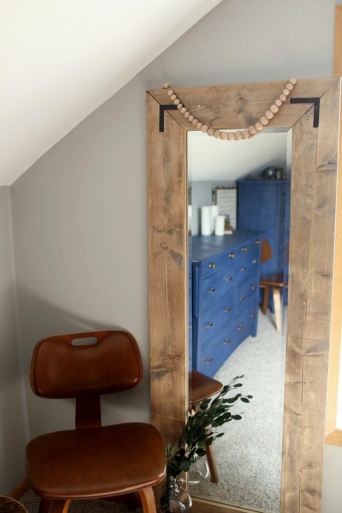 How To Make A Barn Door Style Rustic Floor Mirror